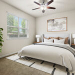 1 BED / 1 BA Primary Bedroom + ensuite bath and walk-in closet