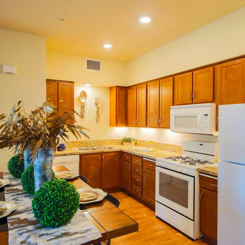 Kitchen and eating area