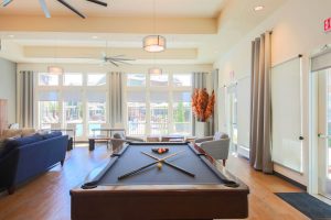 clubhouse lounge with pool table